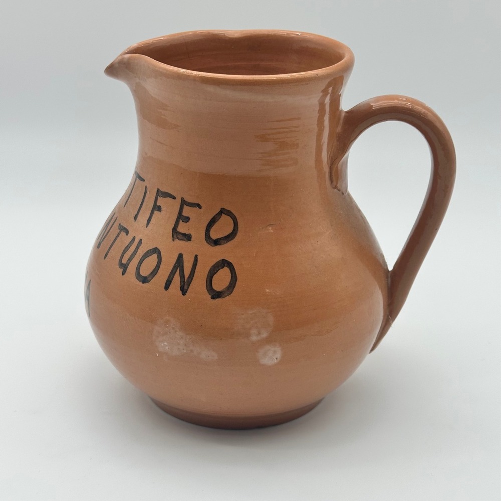 Ischia Pottery Pitcher – Restaurant Bar Tifeo Sant' Antuono – Hand Painted Italy - Picture 2 of 5
